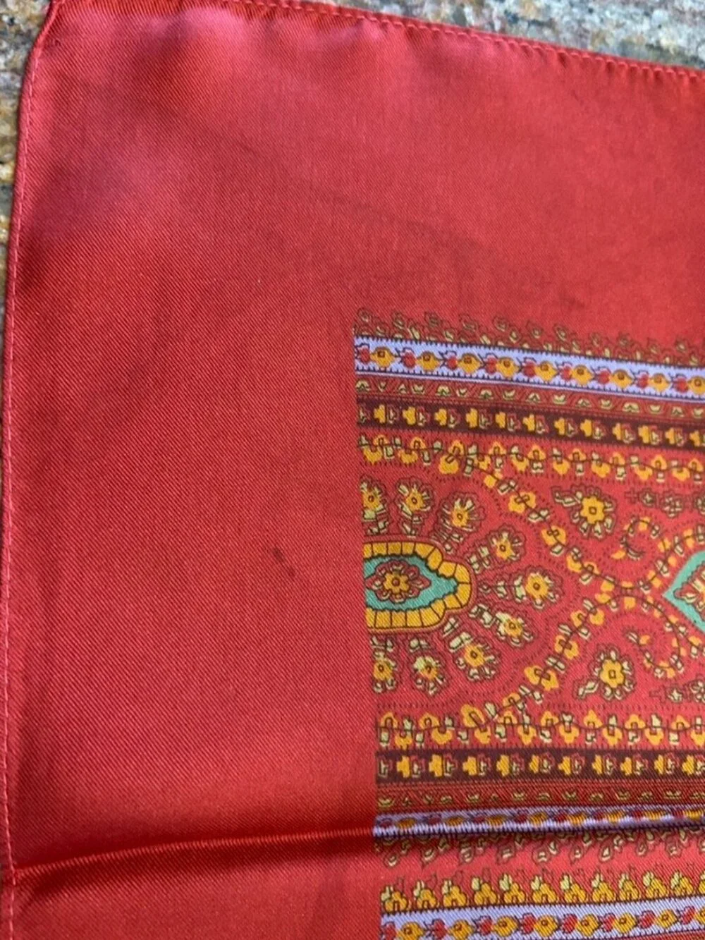 Vintage Liberty of London Red Silk Scarf